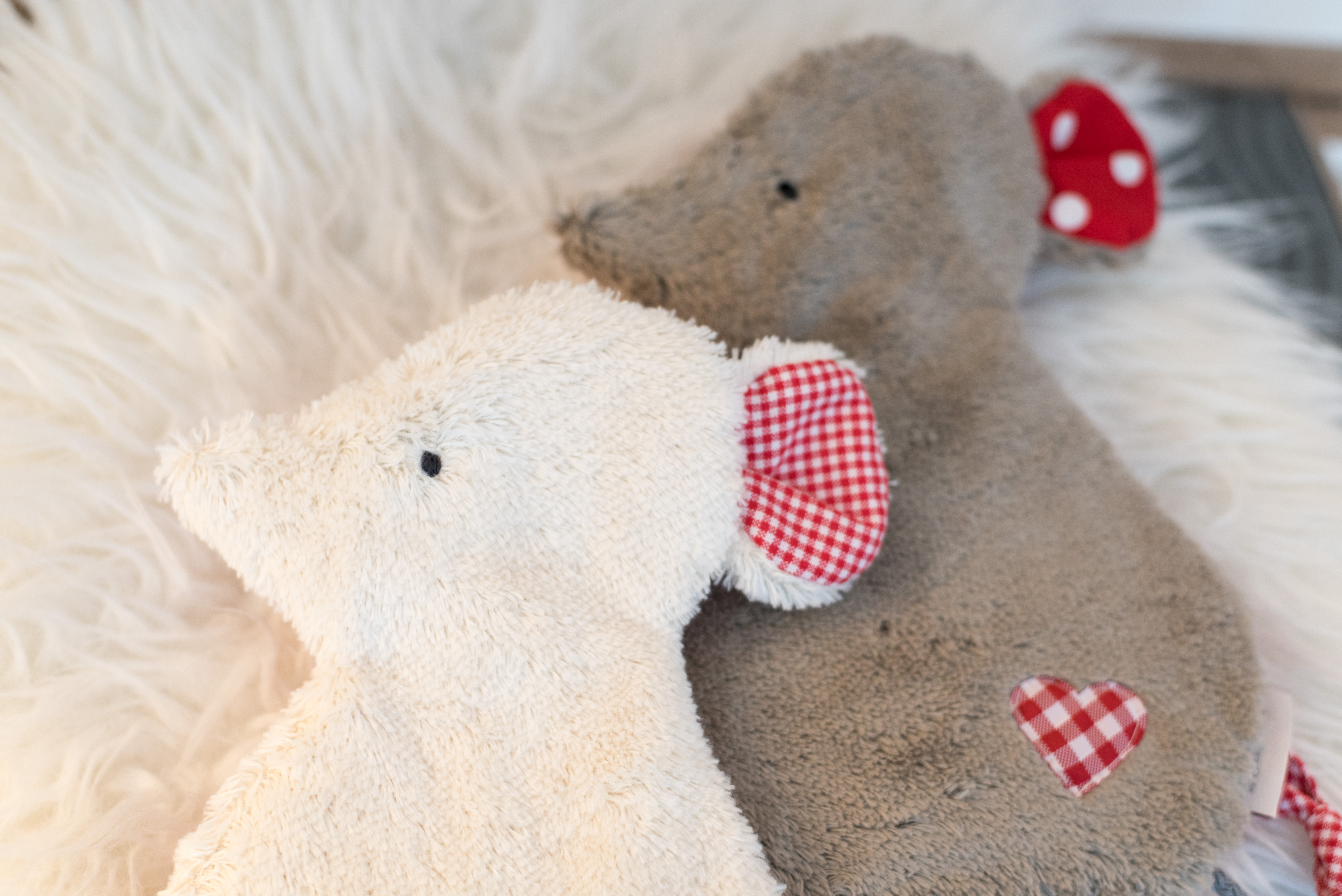 Schmuse-Knister-Tierchen Silja und Lina die Mäuse - Bio Plüsch