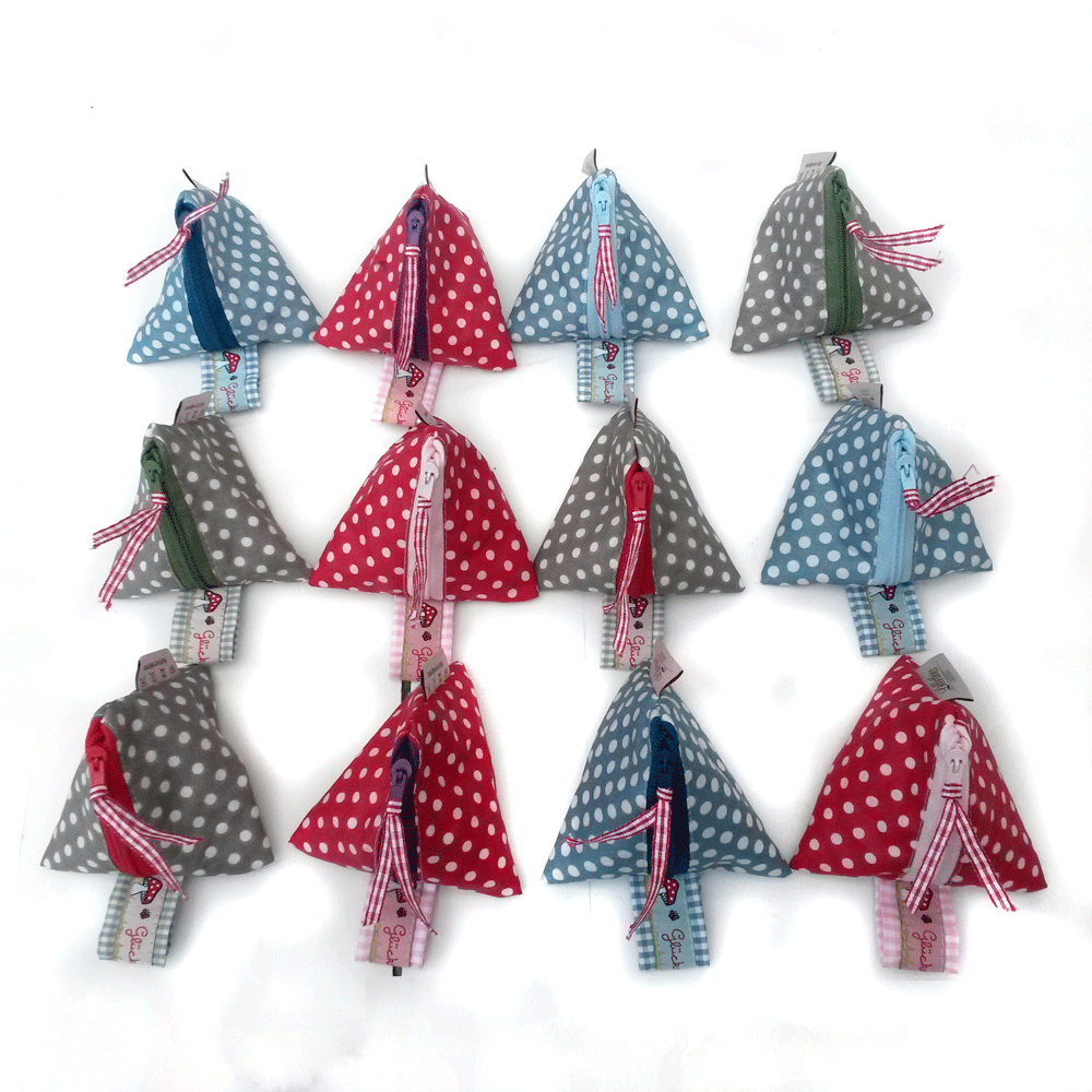 Minibeutel mit Reißverschluss, 100% kbA Baumwolle, verschiedene Farben