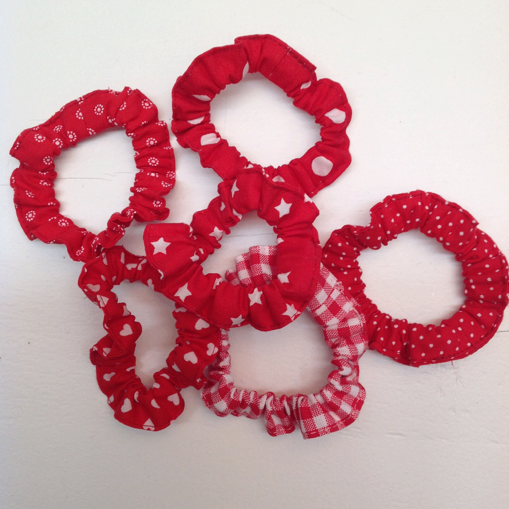 Haarband Grundton rot Ø 7 cm